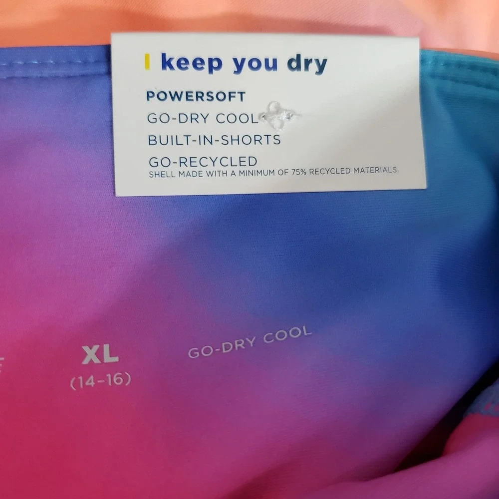 Old Navy Active Girls Activewear Skort XL (14-16) Pink Skort Graphic POWERSOFT
